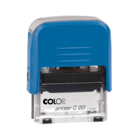 Colop Printer C20 Compact Transparent автоматическая оснастка для штампа 38x14 мм (синяя) Colop Printer C20 Compact Transparent автоматическая оснастка для штампа 38x14 мм (синяя)